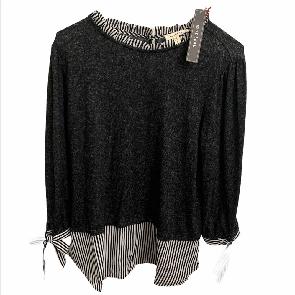 New without tag Monteau arm-tie blouse